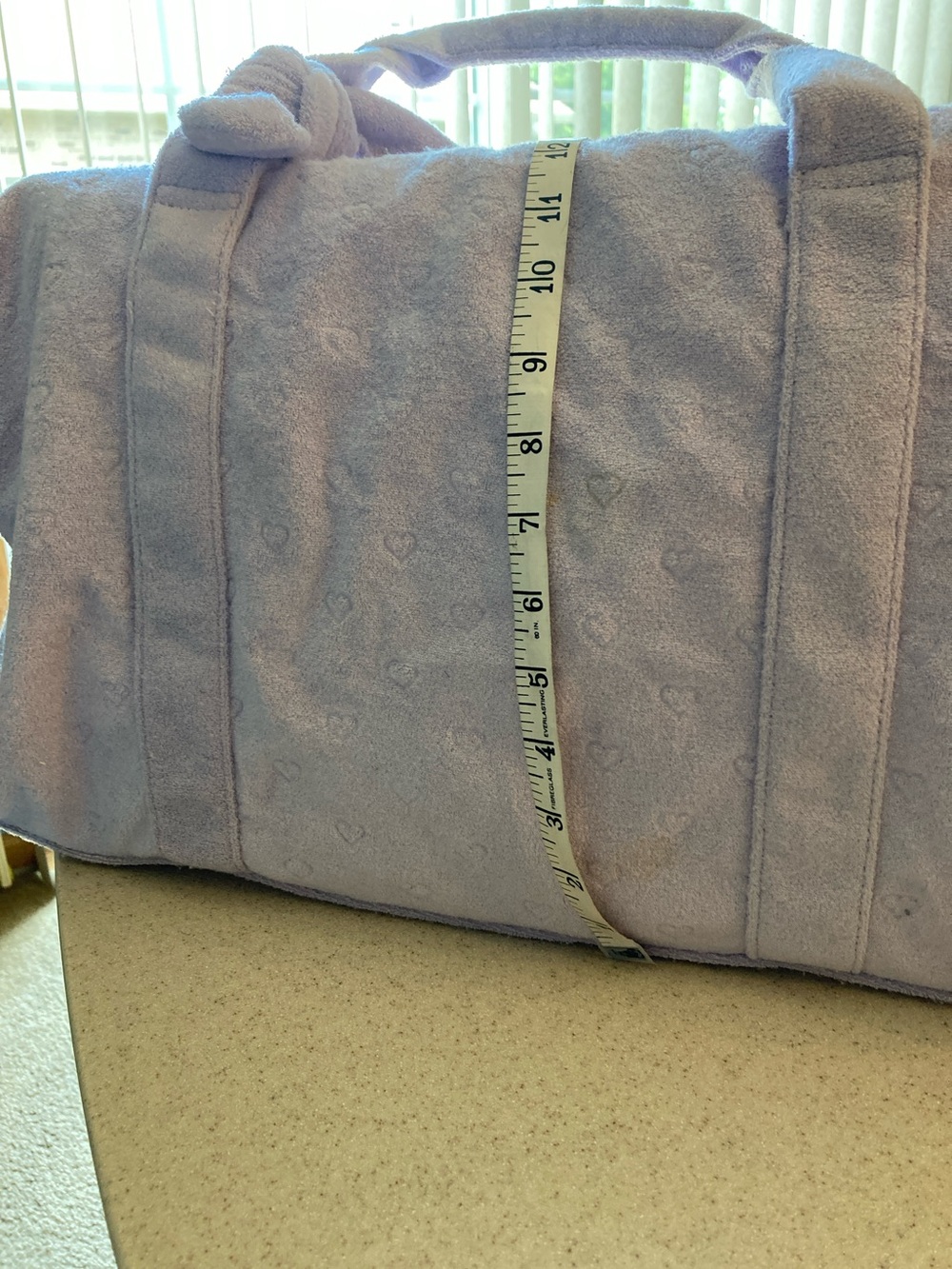 Stoney Clover Lane Lavender Heart-Embossed Travel Duffel - Picture 7 of 16